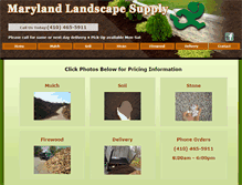 Tablet Screenshot of marylandlandscapesupply.com